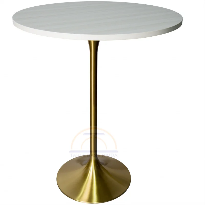 custom.Factory Direct Sale High Round Black and Mdf Balcony Wire Stainless Steel Cocktail bar Tables