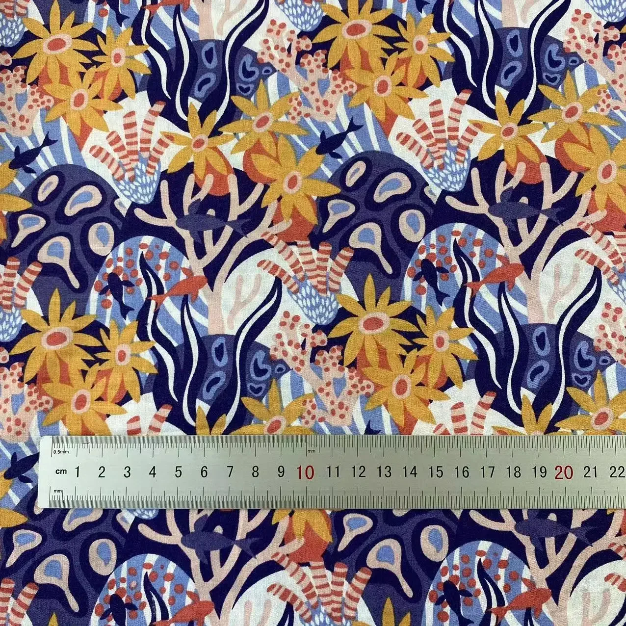 145x50cm Full Cotton Poplin Printed Beach Style Sewing Cloth, Making Shirt Turban Photo Background Fabric