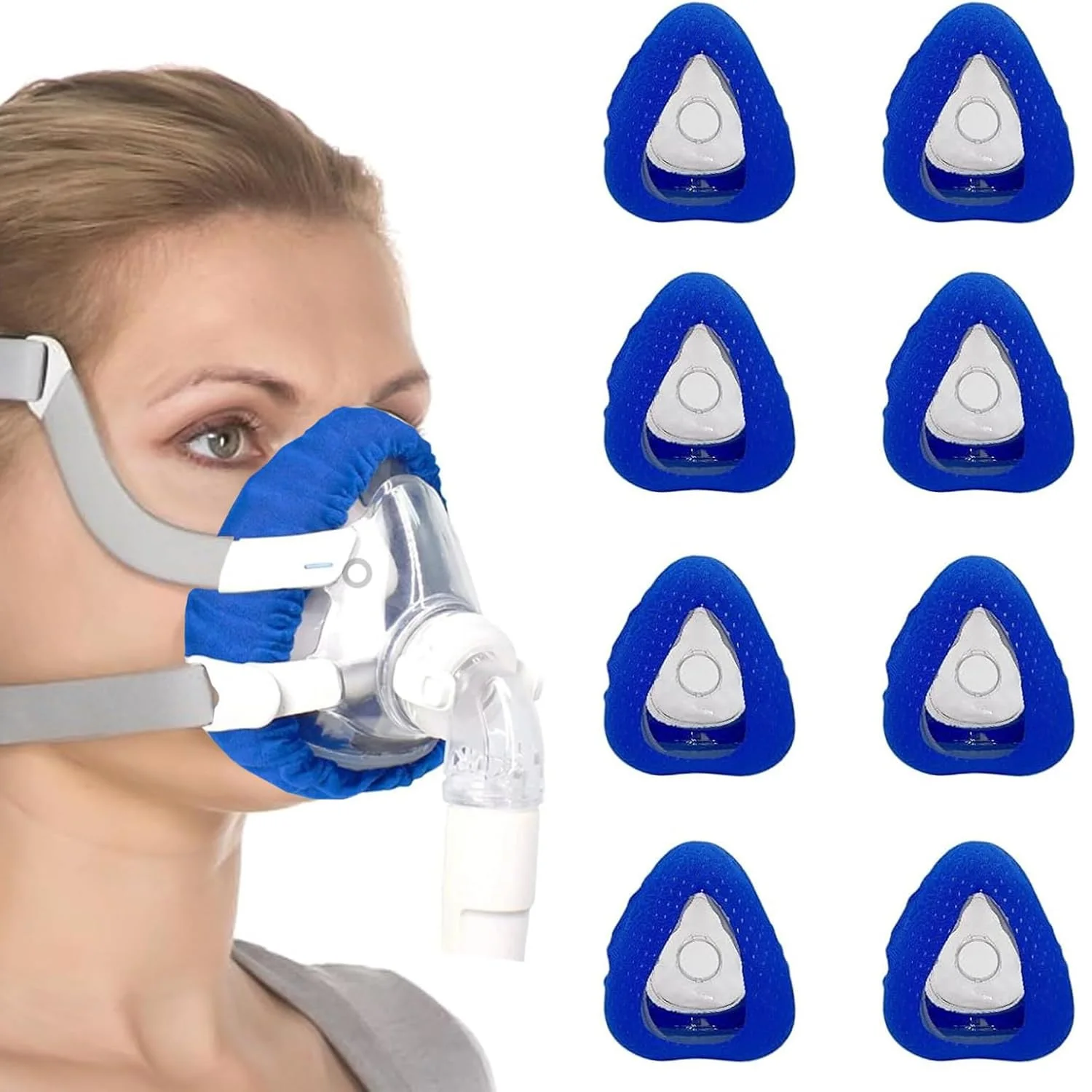 

8 Pack Reusable Soft CPAP Mask Liners Full Face CPAP Mask Covers Respirator Accessories Washable & Easy To Clean Dropshipping