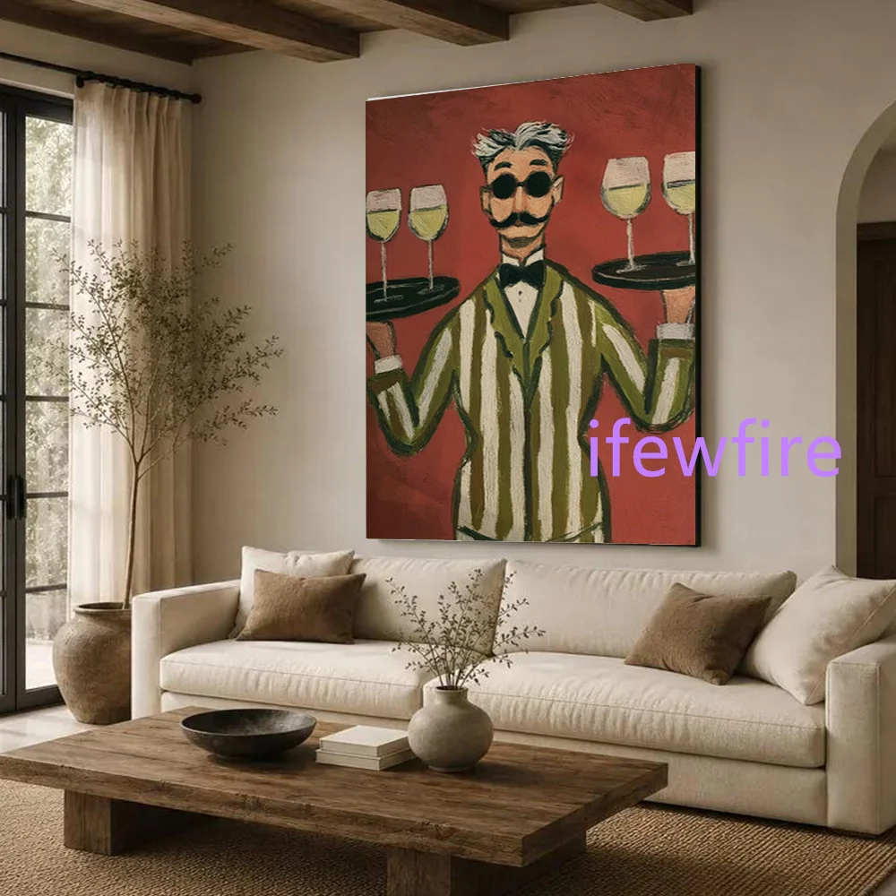 New Home Abstract Oil Painting On Canvas Handmade Mural Pop Bar Waiter Wall Art Picture For Home Living Room Decor Image Artwork