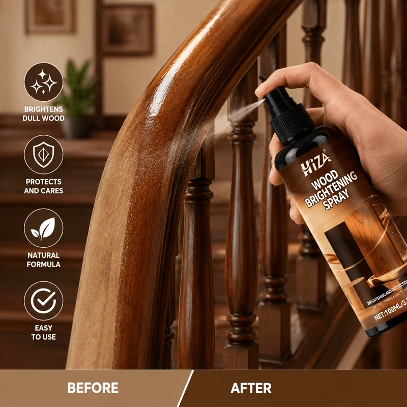 Furniture Polish Spray - All-in-One Wood Scratch Remover, Gloss Restorer & Protector for Cabinets, Tables, Floors