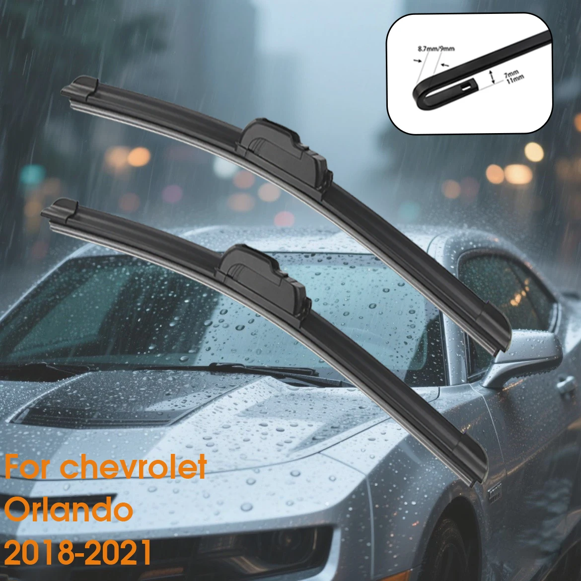

Car Wiper Blades For Chevrolet Orlando 2018-2021 Windshield Windscreen Front Window Blades 24"+16" Car Accessories