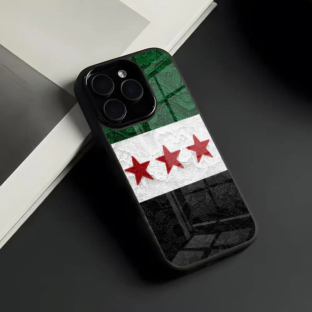 Syrian Arab Republic Syria Phone Case For IPhone 18 Pro Max 17 16 15 14 13 11 Pro Max Plus Glass Phone Case view 3