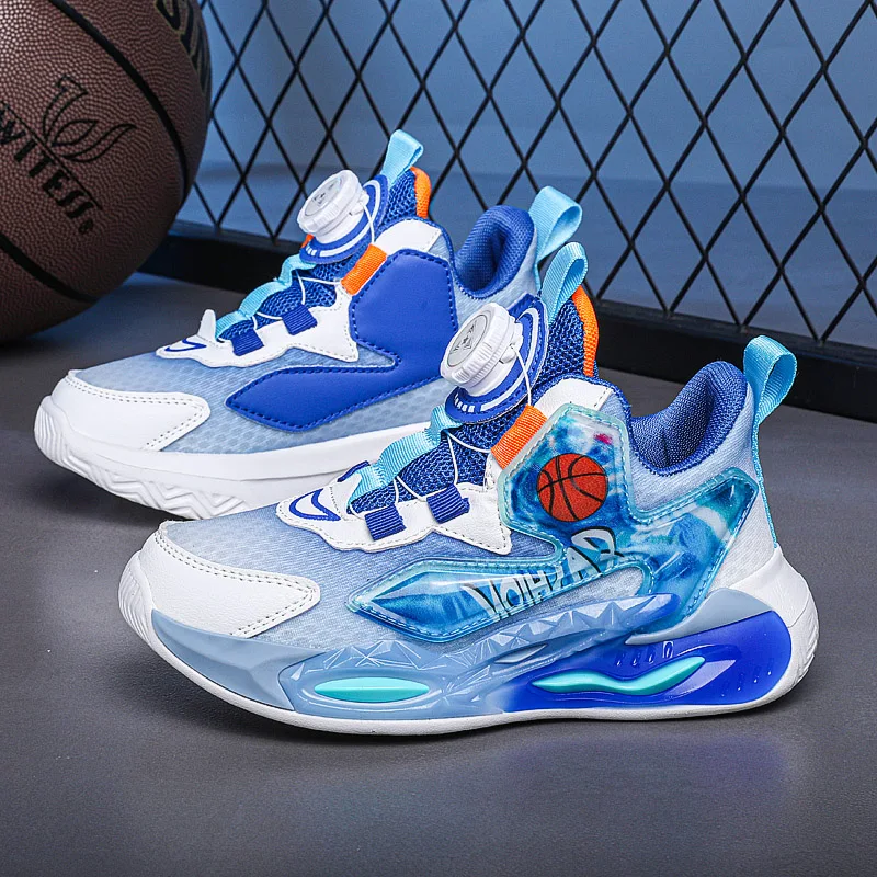 New Arrival Children Basketball Shoes Boys Sports Shoes Tennis Casual Daily School Kids Running Shoes Walking Sneaker for Girls