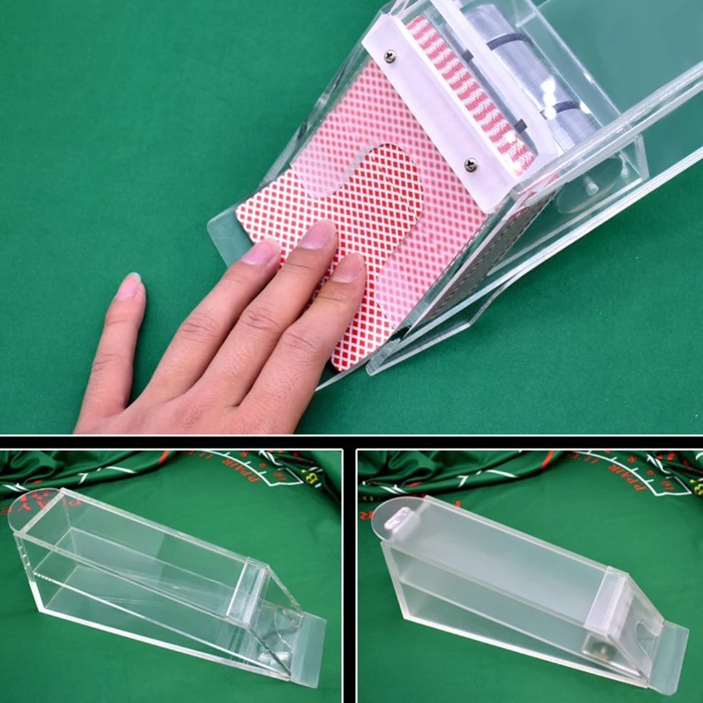 Clear Card Dealer Shoe for KTV Bar Party Blackjack Poker Card Game Equipment