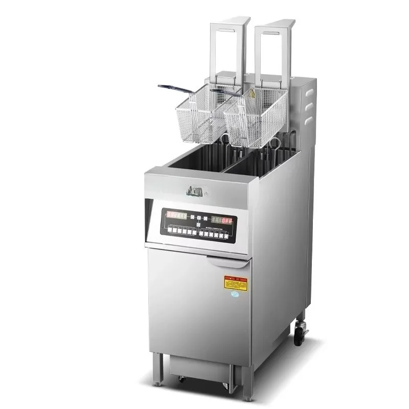 

Large-capacity commercial kitchen electric fryer Warm vertical automatic lifting single and double cylinder intelligent fryer