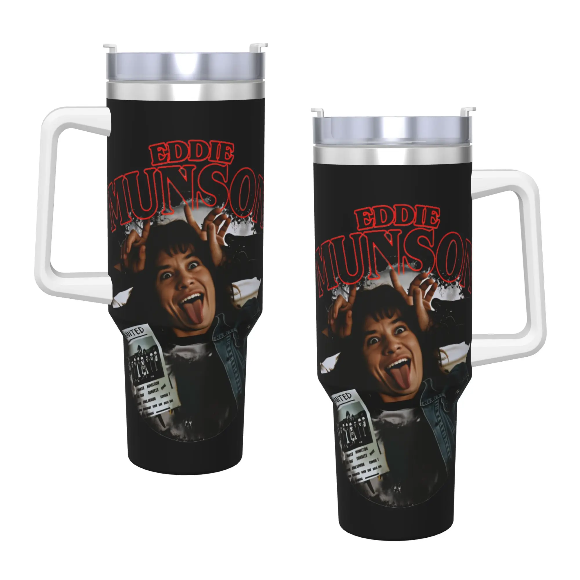 Eddie Munson Tumbler  Cold and Hot Water Bottle Heat Preservation Stainless Steel Thermal Cups Design Travelist Car Mugs