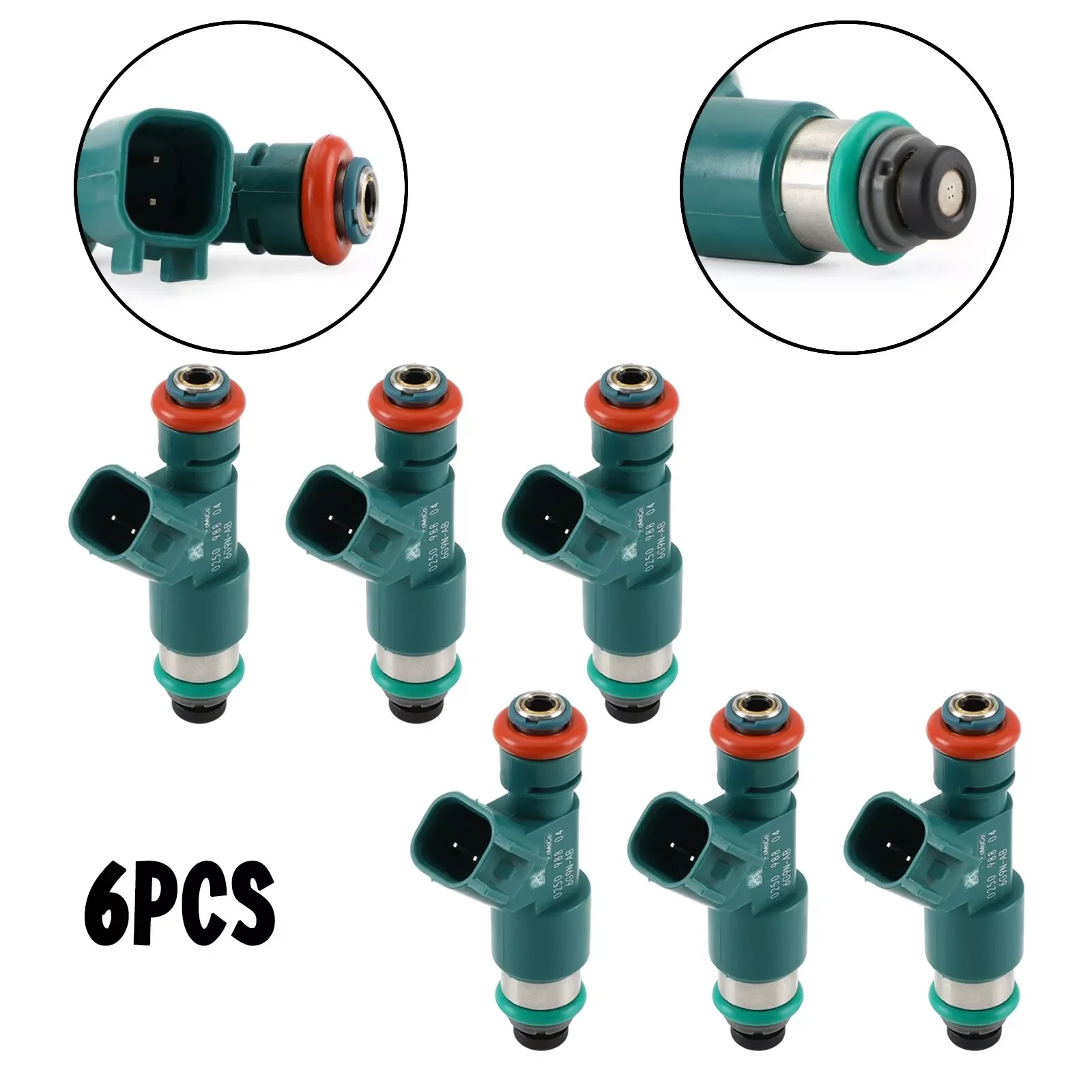 6PCS Fuel Injectors 30777501 Fit For Volvo S80 XC60 XC90 2007-2014 6G9N-AB 3.2 V6 FREE SHIPPING!!!