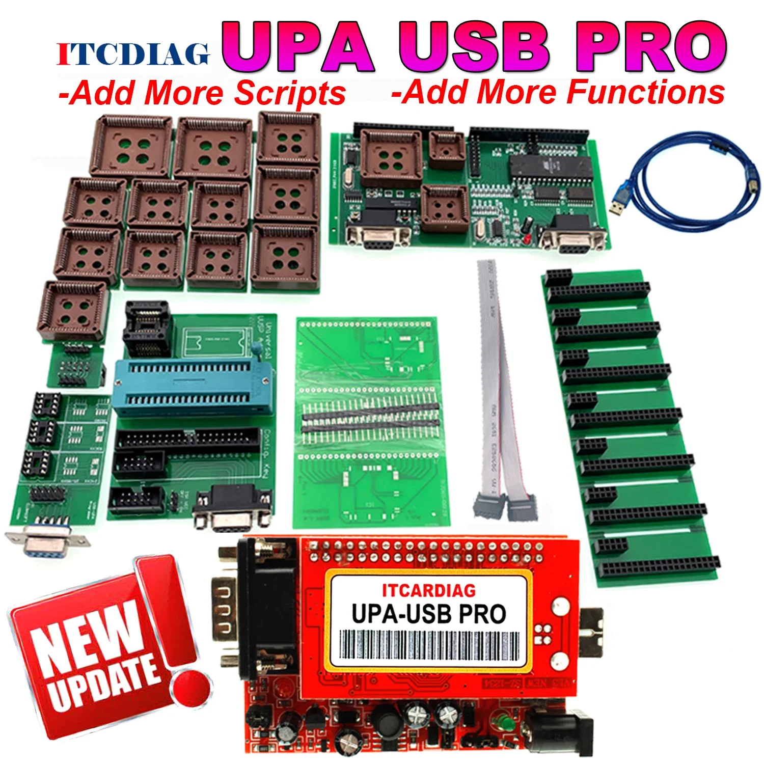 

ITCARDIAG UPA-USB PRO V1.3 SN : 050D5A5B ECU Chip Tunning Tool Add New Scripts with NEC Functions UPA USB Programmer