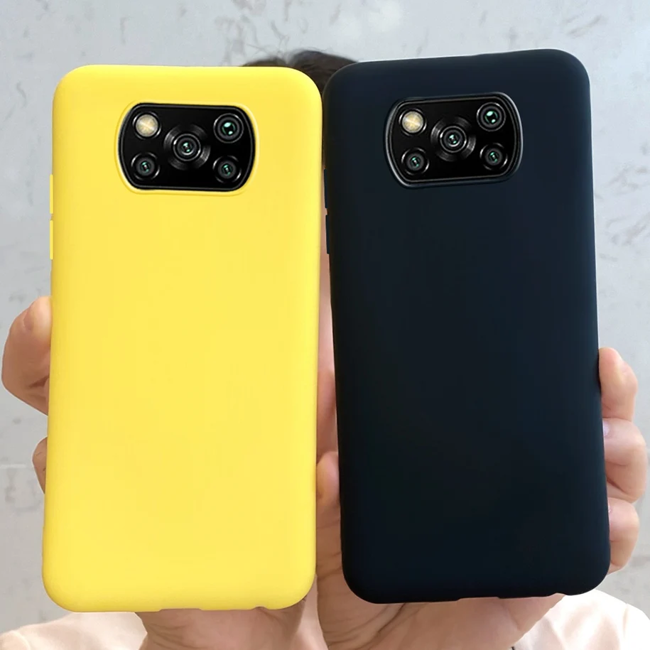 Силиконовый чехол Candy TPU Simple Cover для телефона Xiaomi Poco X3 Pro X3 Nfc F1 F3 Чехол POCO X3 X4 M3 M4 Pro 4G 5G Fundas