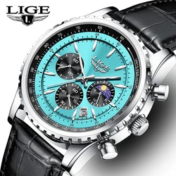 LIGE Top Brand Luxury Mens Watch Quartz Casual Fashion watches Men Business Sports Waterproof Luminous Wristwatches Reloj Hombre