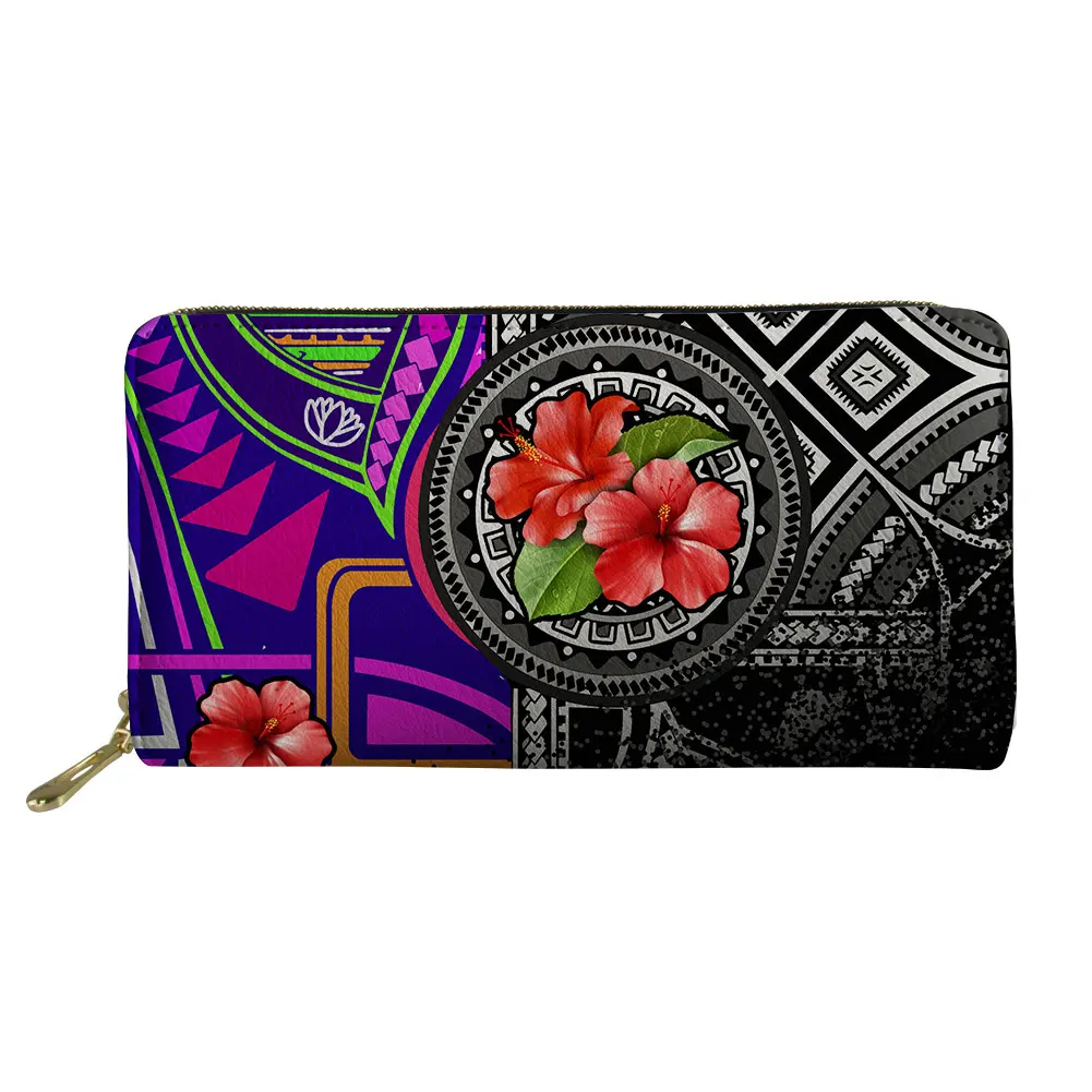 Tribal Flower 2025 Leather Wallet Women Long Zipper Wallets Coin Purse Pouch Women Female Money Bag Ladies Clutch Hand Bags