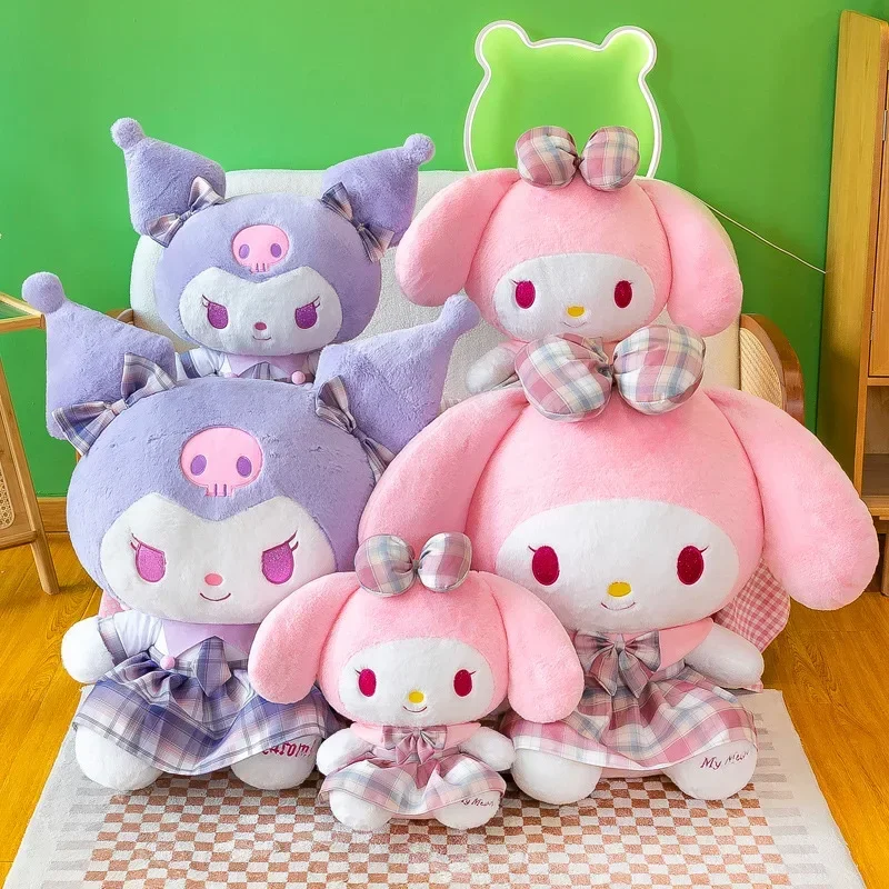 50-80CM Sanrio Princess Skirt Kuromi Plushies Doll Kawaii Cartoon Anime Stuffed Plush Doll Toys Pillow Children Birthday Gifts
