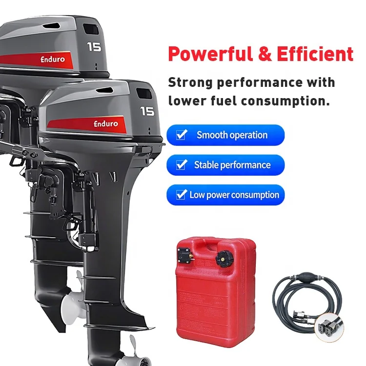 High Quality YMH 15HP 2-Stroke Outboard Motor China Factory Manual Long/Short Shaft New Model Yachts Fishing 6B4 Enduro