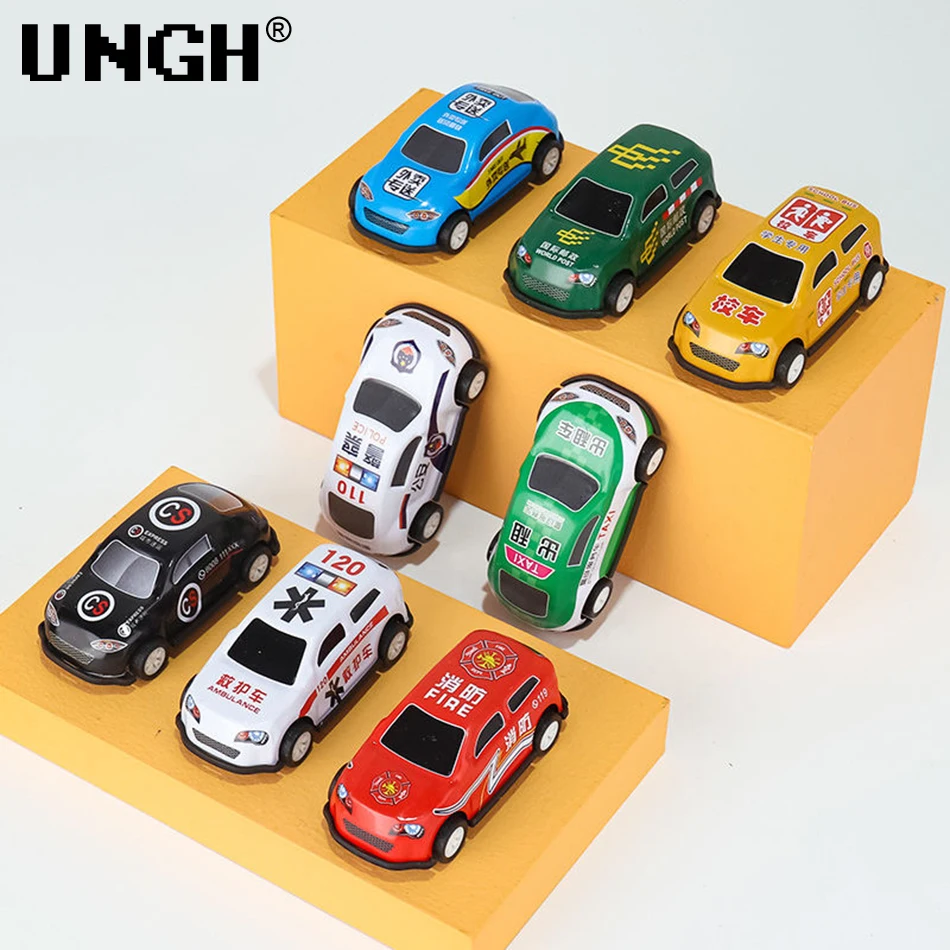 UNGH-riel deslizante de inercia para niños, 1 piezas, modelos de coches de carreras, vehículo fundido a presión, regalo