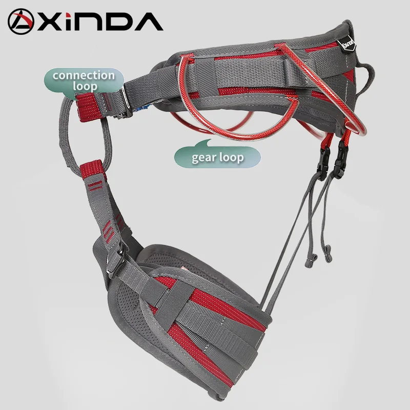 Outdoor Rock Comfortable Climbing Harness Multifunctional Fully Adjustable SRT Downhill Xinda Safety Belt