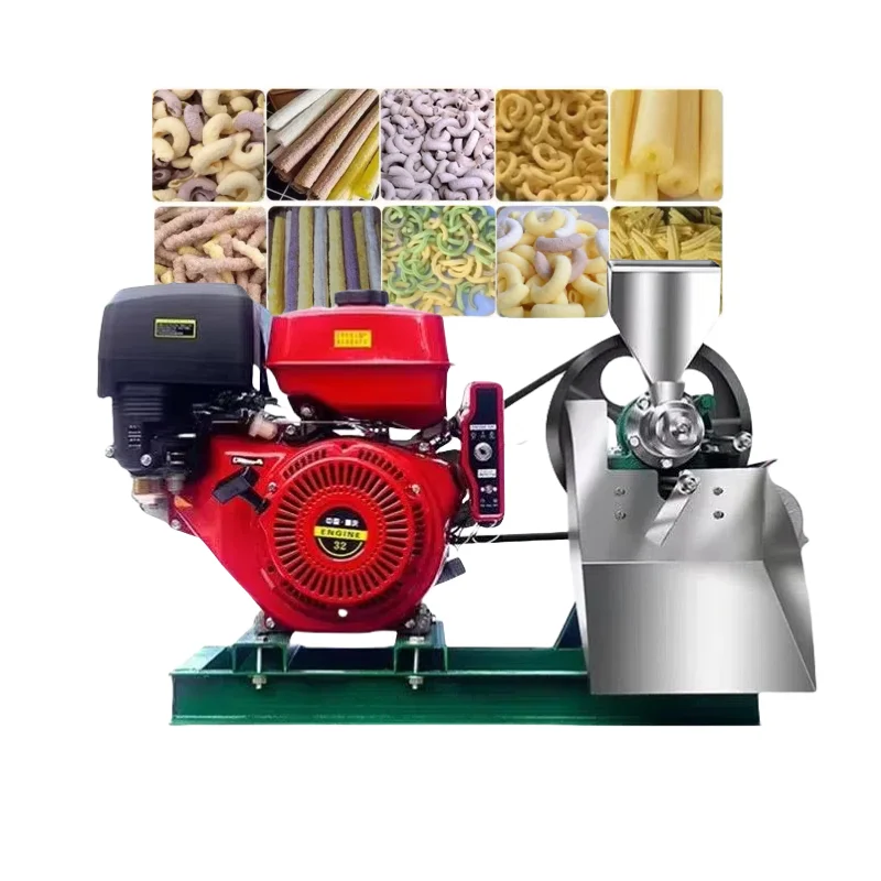 

New multifunctional corn and rice puffer, engine-driven, for a variety of grains