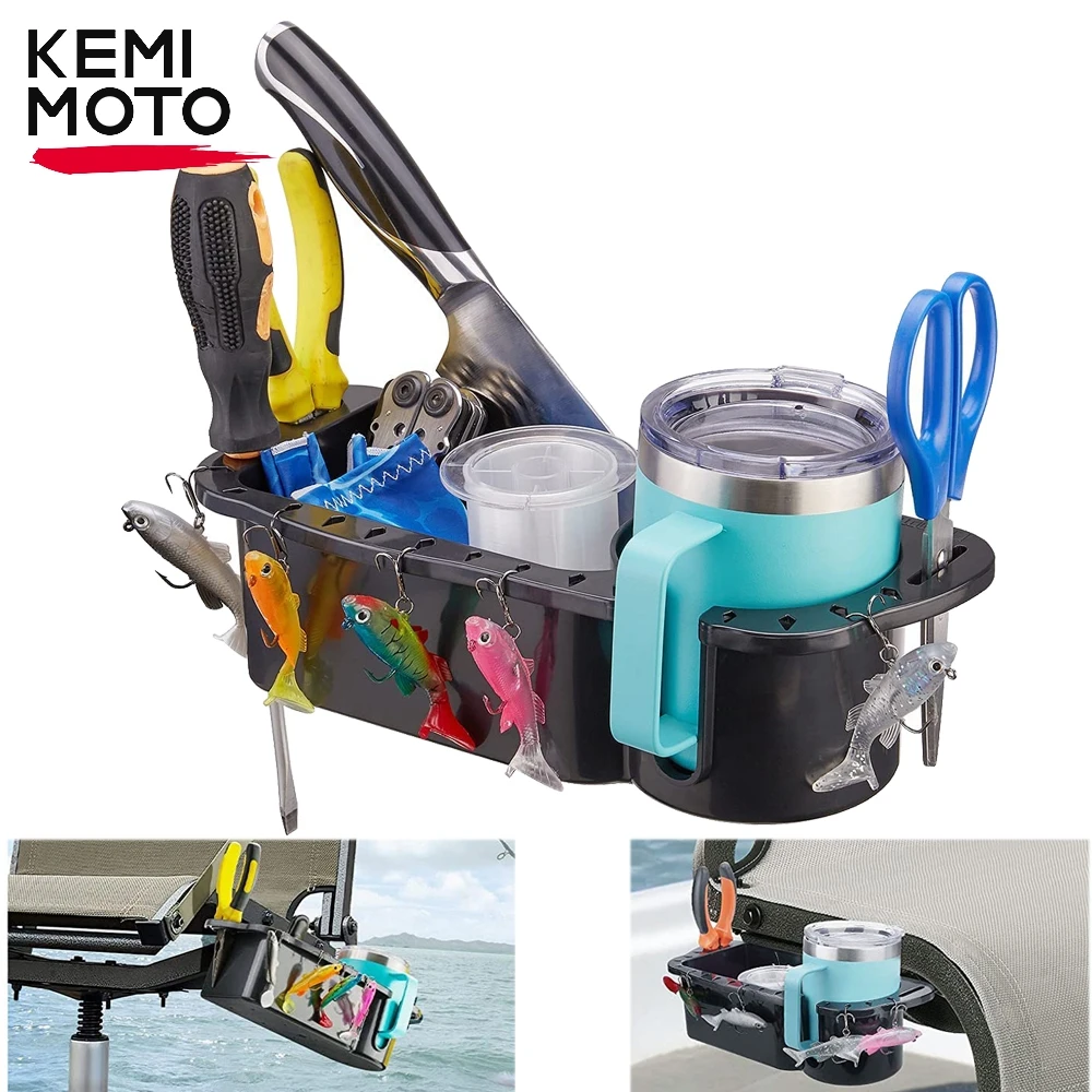 Boat Cup Holder Boat Caddy Organizer Cabin Storage Holder for Marine B100 B200 B300 Boat Seat Storage Caddy Drainage Reserved