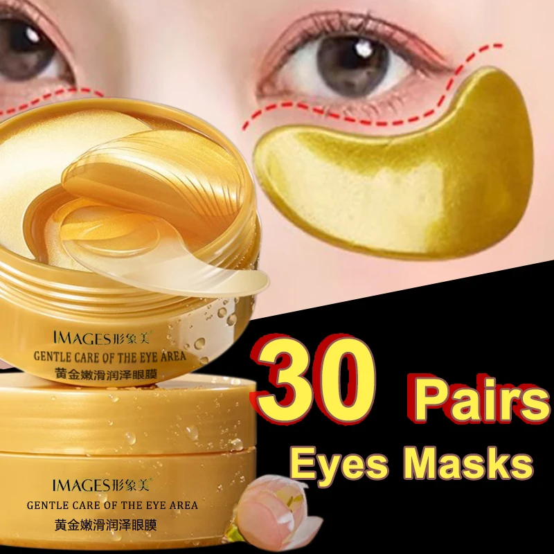 60 pz = 30 paia di bende per gli occhi antirughe occhiaie cristallo collagene Gel maschera per gli occhi idratante maschera per gli occhi ad assorbimento rapido bellezza