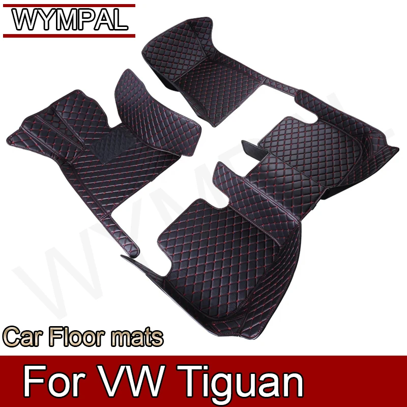 Floor Mats For VW Tiguan Allspace AD BW 2017~2022 Waterproof Carpet Car Floor Mat Tapis Voiture Car Accessories Interior