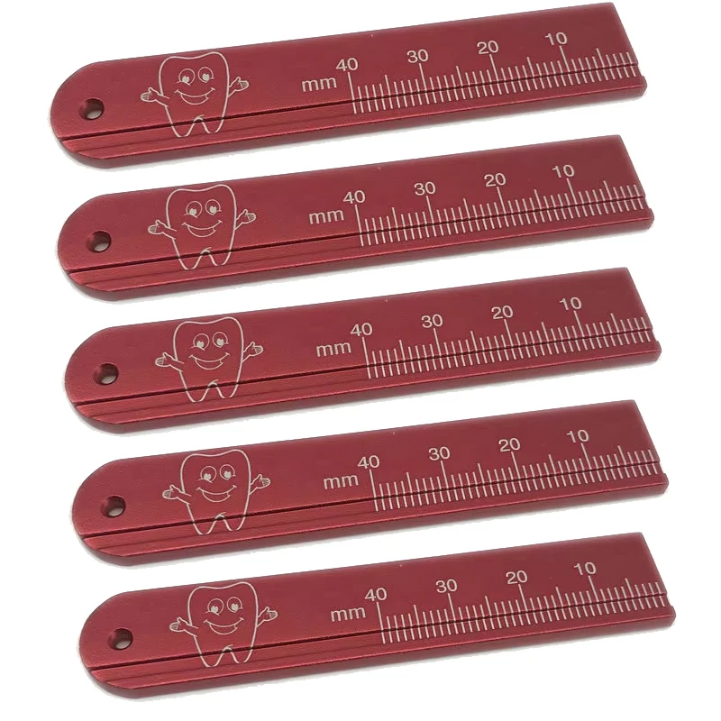 

5pcs Dental Span Measure Scale Aluminium Endo Ruler High Accuracy Endodontic Finger Ruler Dentist Tool