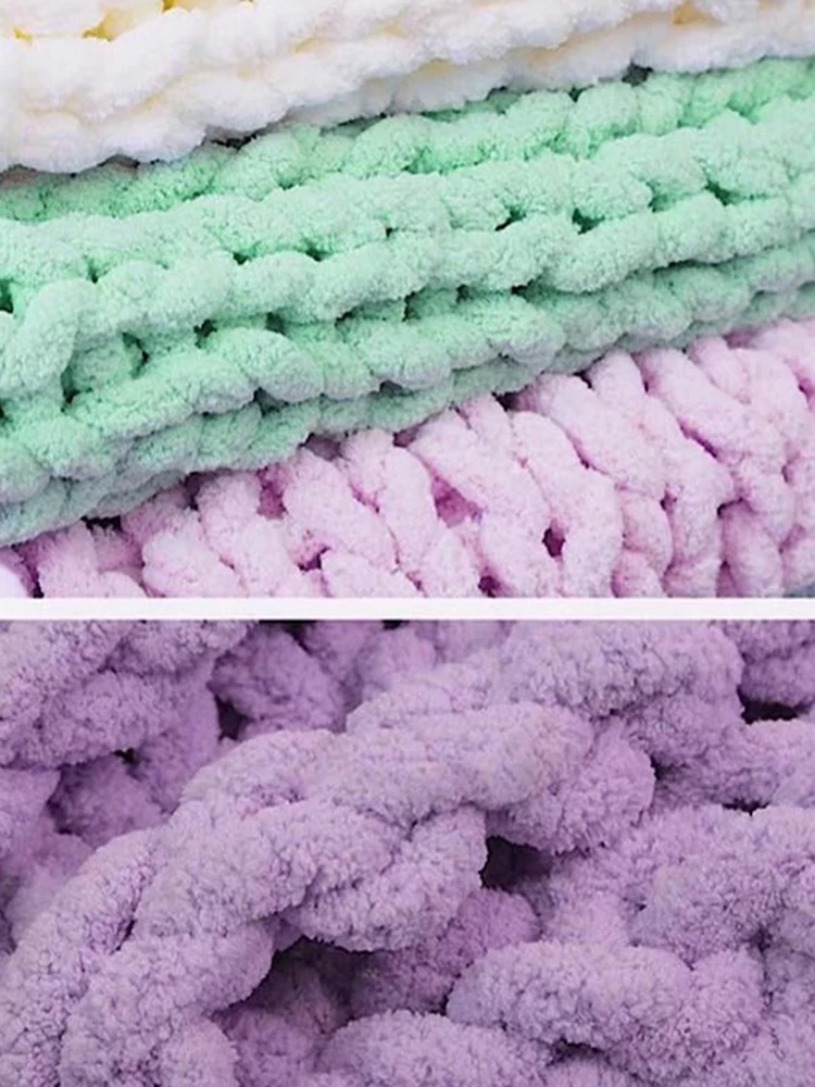 Thick Ice Strip Wool Good Looks Sausage Yarn Soft Finger Knitted Blanket Cat Nest Thread Hook Bag Seat Cushion