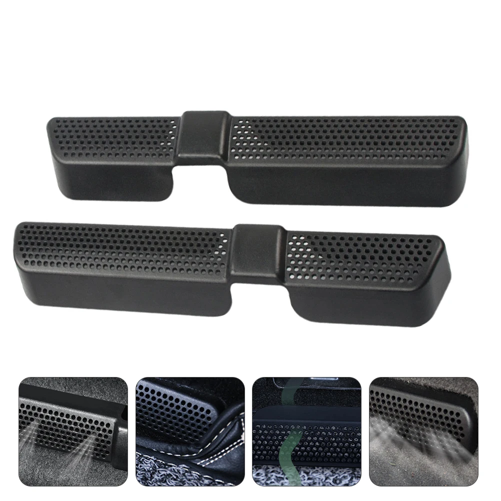 

Air Outlet Protection Cover for Car Seats Black ABS Material Easy Installation Anti-blocking Vent Covers Car Interior Parts