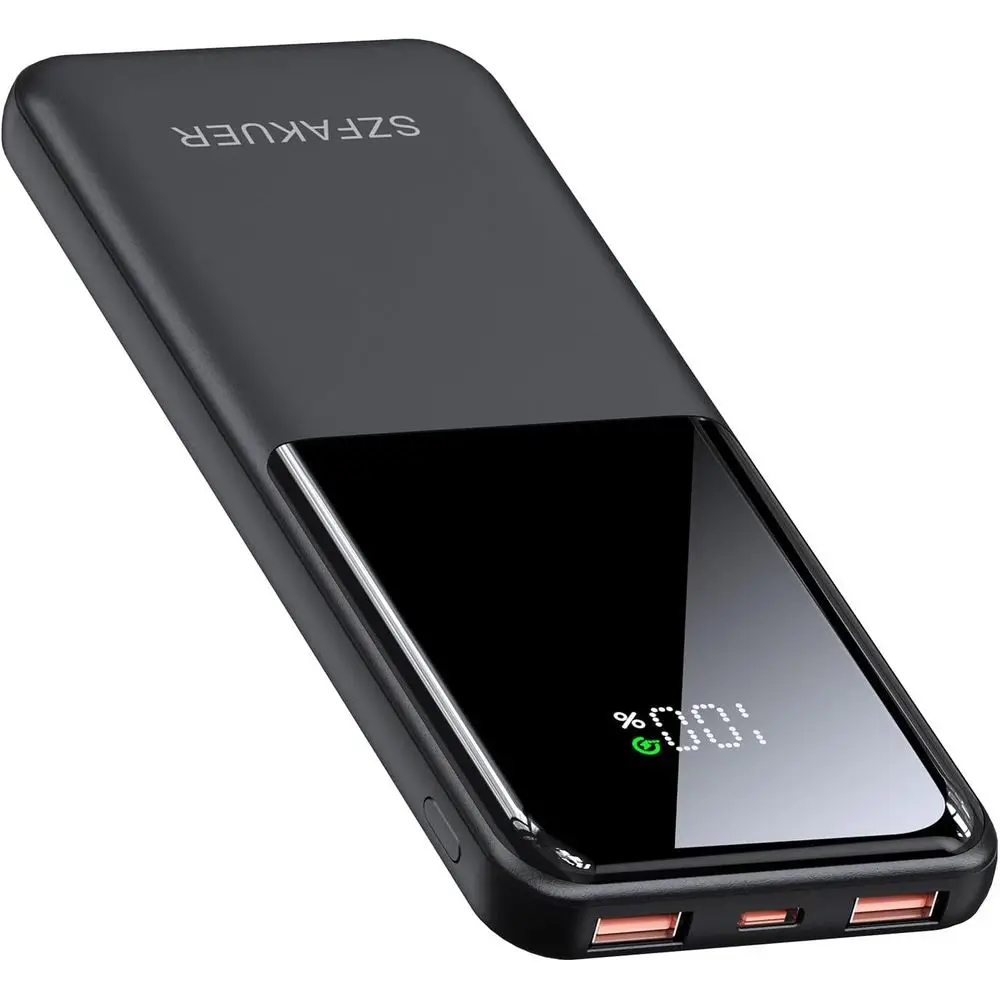 Slim 10000mAh USB-C Power Bank, 22.5W Fast Charging, Compatible with iPhones 17/16/15/14/13/12 Pro, iPads, AirPods, Android Tabl