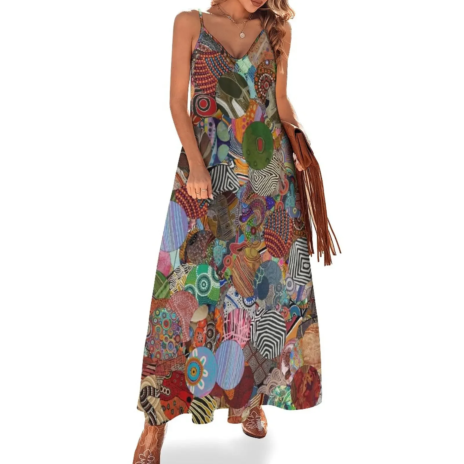 

Indigenous Australian Art Sleeveless Dress Aesthetic clothing Womens dresses clothes for woman