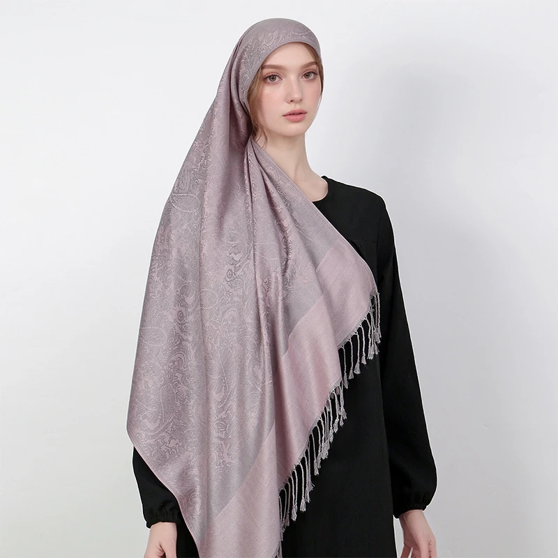 Sciarpa Hijab di Pashmina della Boemia Scialle lungo di cashmere musulmano Foulard femminile Morbido turbante Avvolge la testa per le donne Fascia di marca di lusso