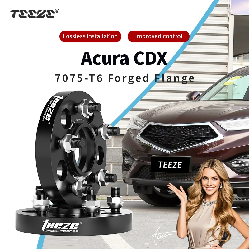 

Teeze 2/4 шт. 5x114,3 CB 64,1 мм M12x1,5 ступица центральная черная кованая проставка для колеса для Acura CDX фланцевая пластина 15/20/25/30/35 мм