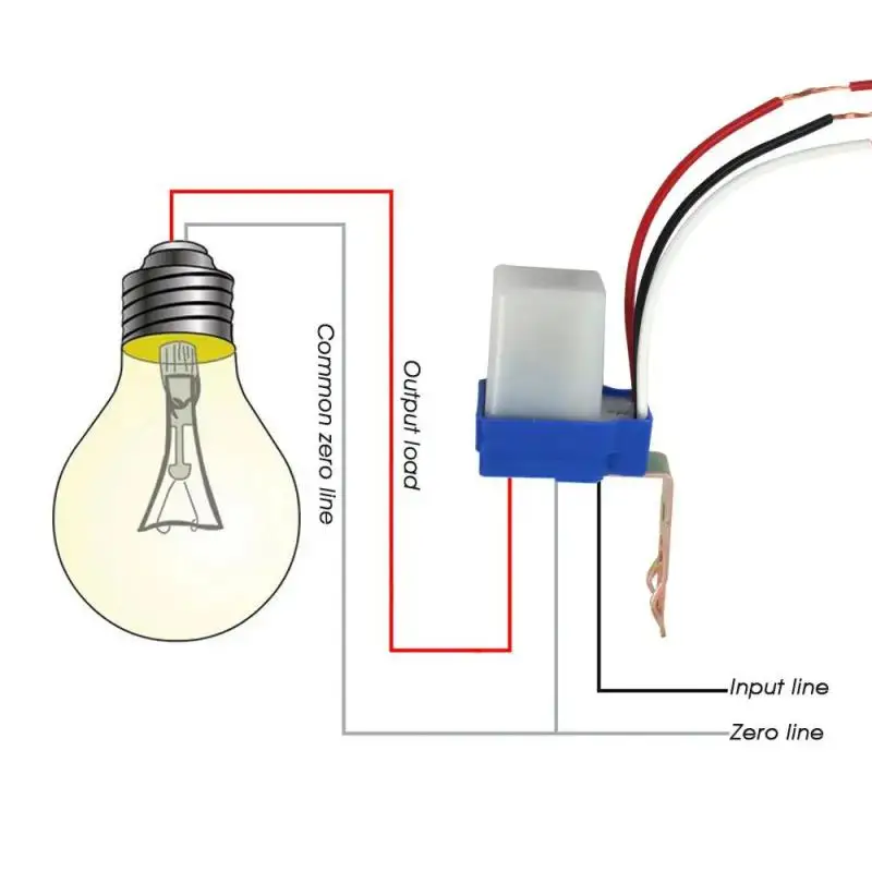 Automatic On Off Photocell Street Lamps Light Switch Controller DC 220V 50-60Hz 10A Photo Control Photoswitch Sensor Switch