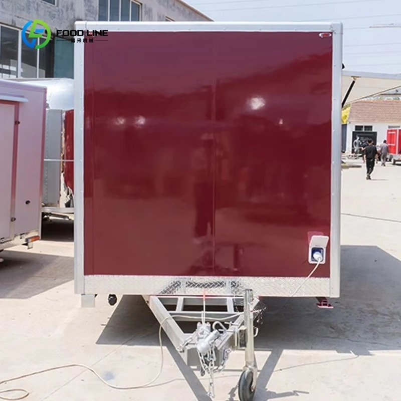 Camión de comida móvil, Pizza, café, barbacoa, comida rápida, remolque callejero con equipo de cocina, estándar de EE. UU.