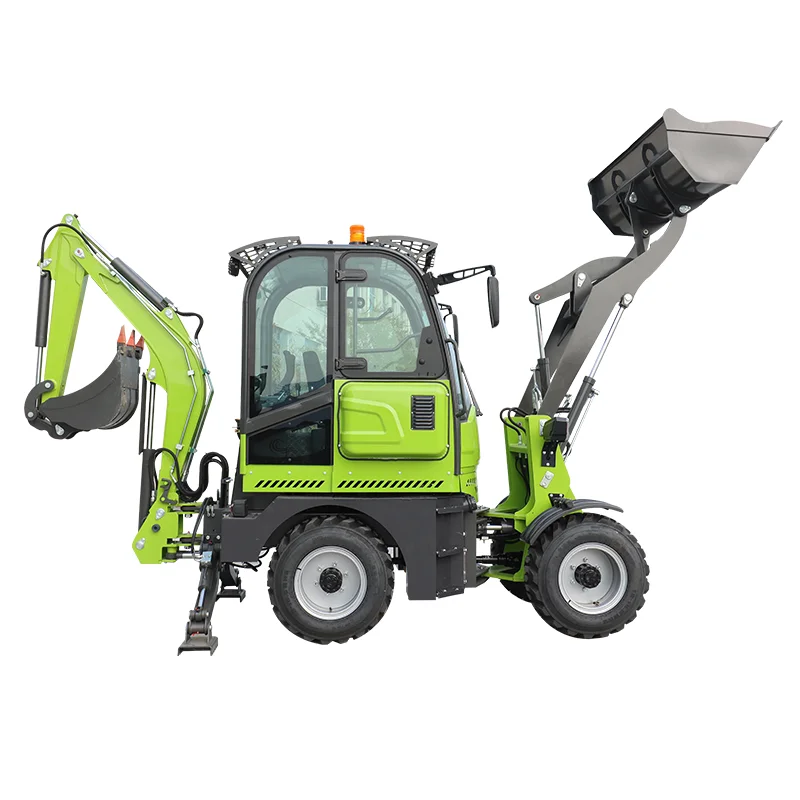 Chinesischer Baggerlader 4x4 EPA Euro5 Diesel Mini Baggerlader Bagger Kleiner Gelenklader