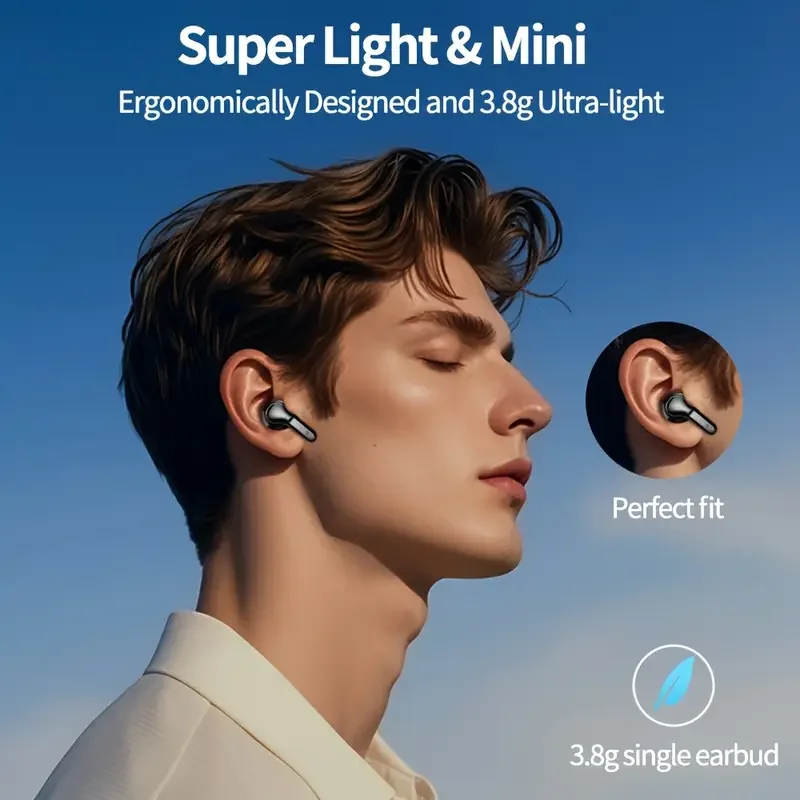 2025 B-BLAST i13 سماعات شاشة ديجيتال 8 ساعات ENC سماعات TWS إلغاء الضوضاء سماعة أذن لاسلكية حقيقية مع ميكروفونات