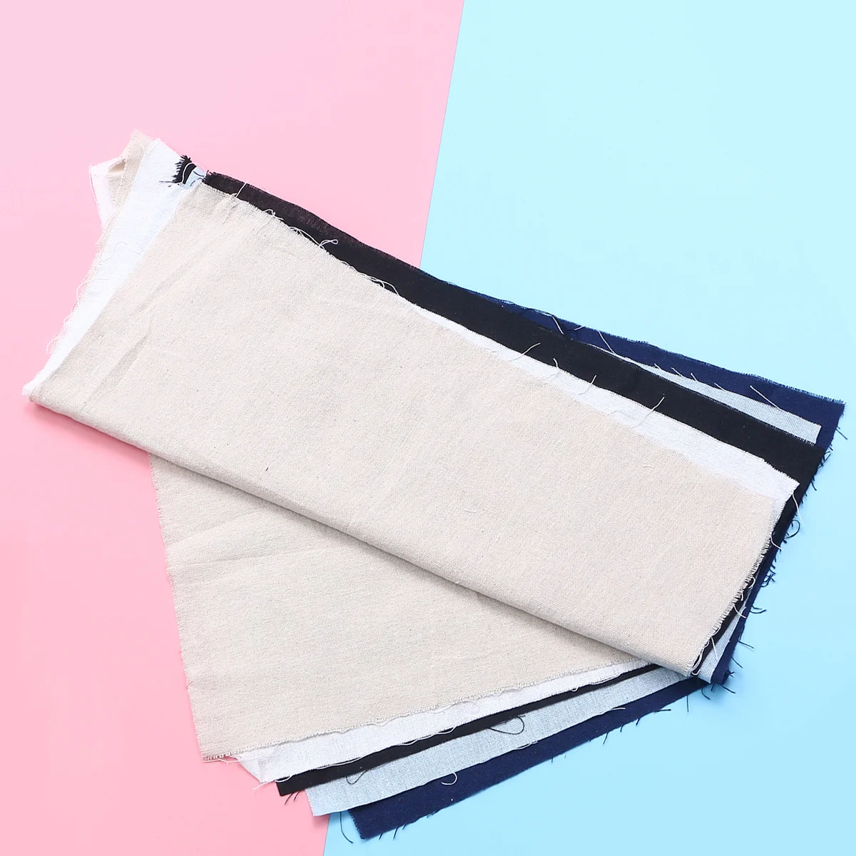 

5Pcs DIY Cotton Linen Fabric Durable Soft Cross Stitch Cloth 50x50cm Embroidery Material Handmade Craft Supplies