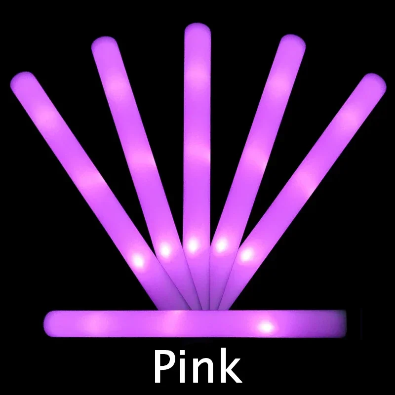 1-50PCS LED Glow Sticks Bulk Kleurrijke RGB Glow Foam Stick licht Stick Cheer Tube Donker licht voor concerten Verjaardag Bruiloft