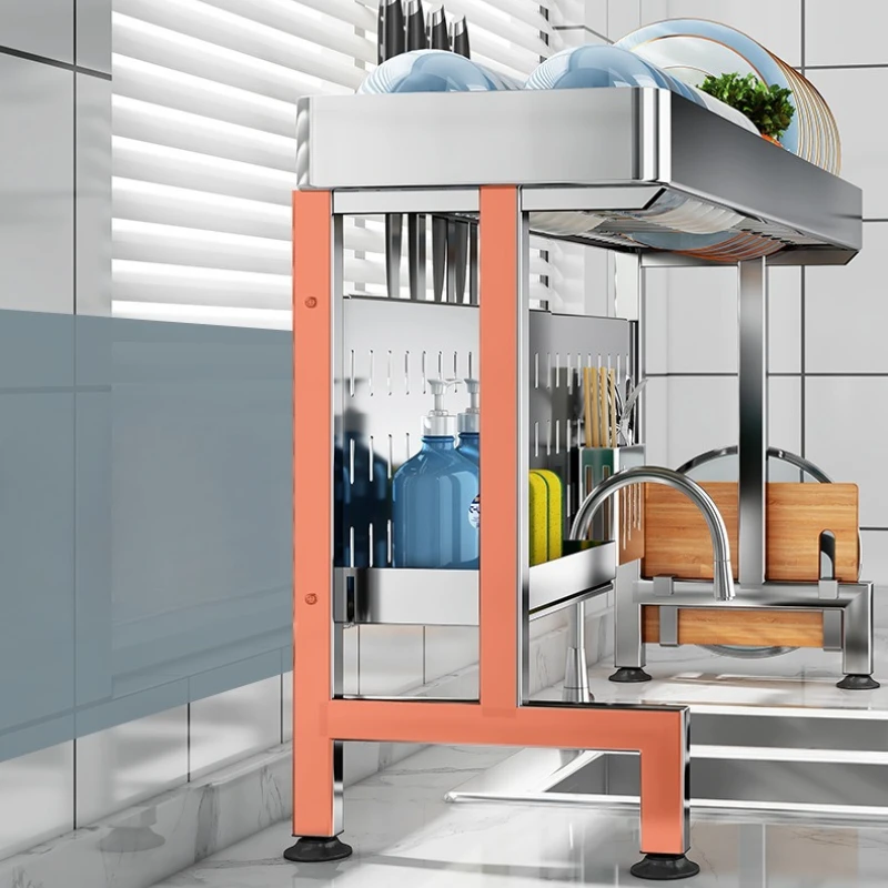 ‌ 304 الفولاذ المقاوم للصدأ توسيع بالوعة طبق تجفيف الرف الثقيلة لتقوم بها بنفسك Pegged لوحة نظام التخزين غير قابل للصدأ لا تركيب الحفر