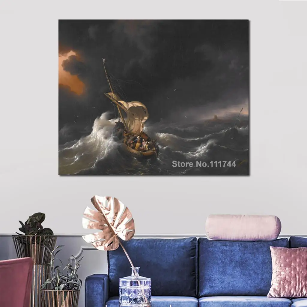 Portrait Art Calming The Storm Rembrandt Van Rijn Paintings for Sale High Quality Hand Painted