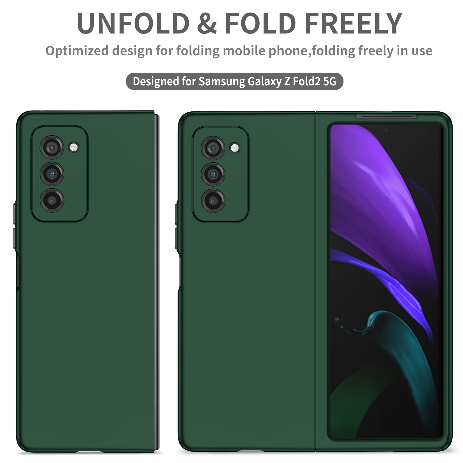 For samsung z fold 2 5 4 3 fold5 fold3 fold4 Anti-Dust PC Hard Protection Case for Samsung Galaxy Z Fold 2 Fold2 5G