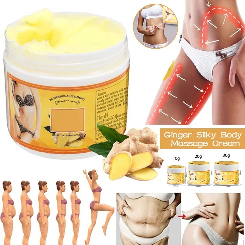 2024 New Body Shaping Gel Ginger Fat Burning Cream Anti-cellulite Full Body Slimming Weight Loss Massaging Cream Hot Sale 30g