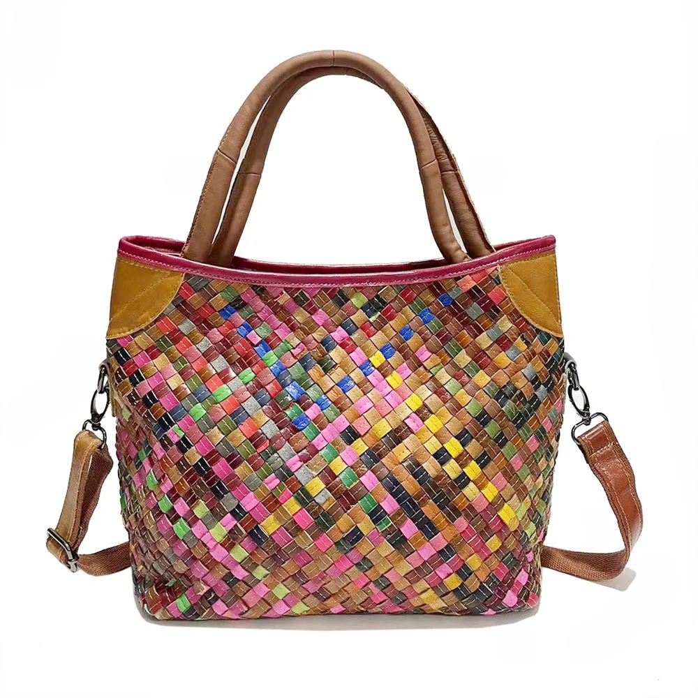 

Женская сумка Сумка ручной работы в этническом стиле Женская портативная сумка-мессенджер в цветную полоску