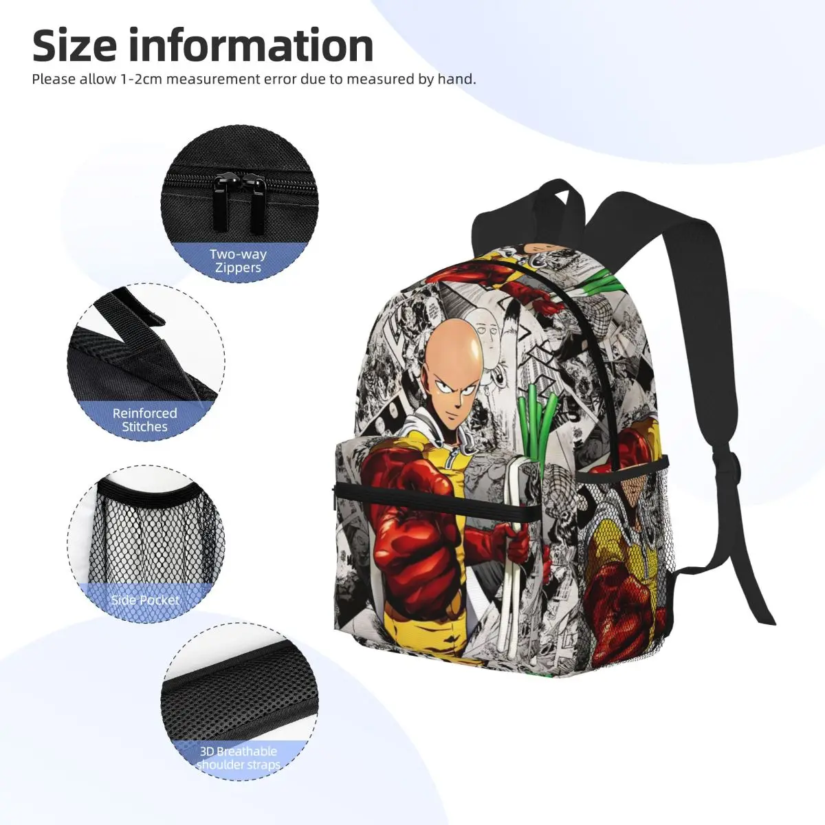 أنيمي واحد لكمة رجل الطالب على ظهره حقيبة مدرسية المشي لمسافات طويلة السفر Daypack للبنين بنات موضة حقيبة الكتب حقائب الكتف