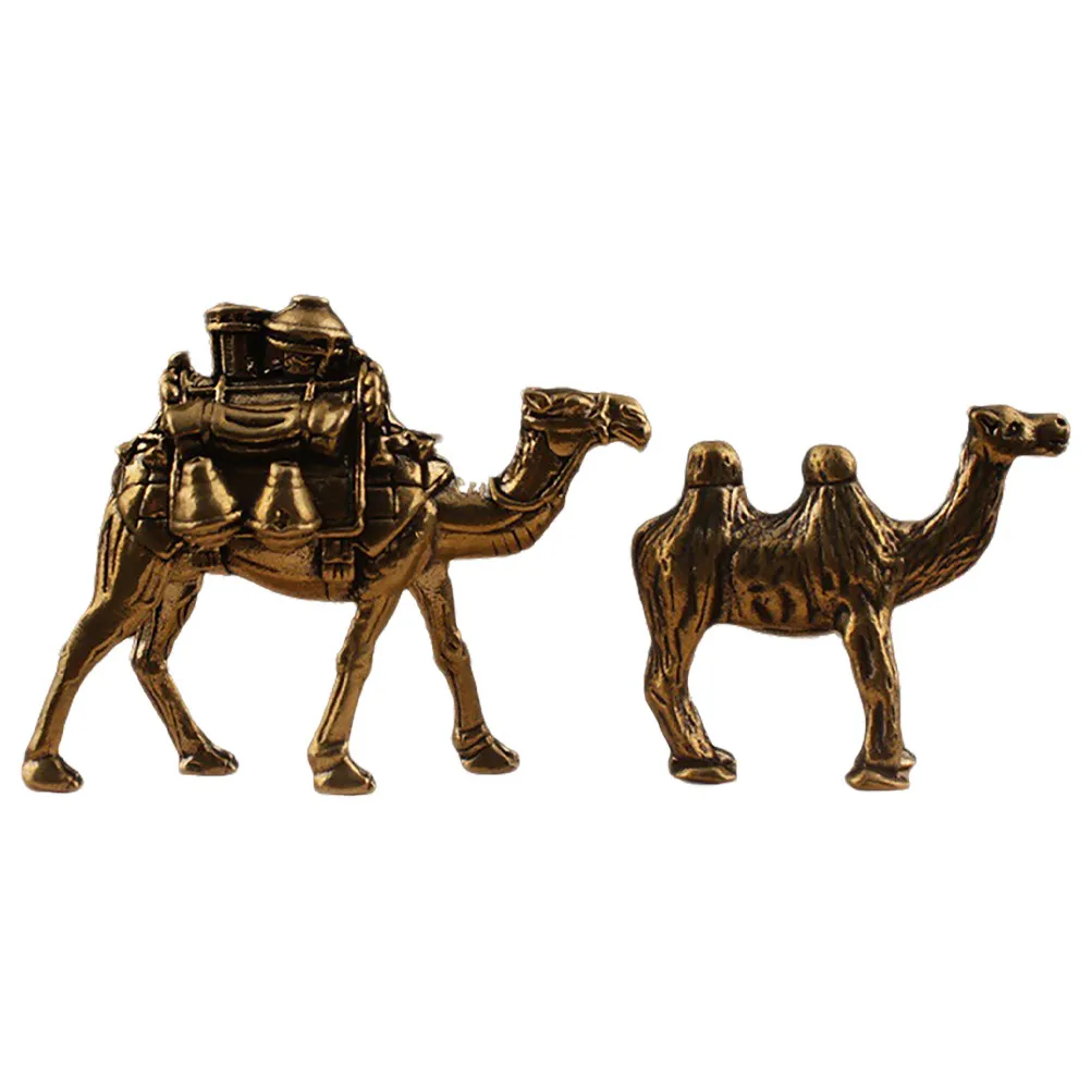 2Pcs Vintage Camel Decorations Eid Mubarak Ramadan Middle East Style Realistic Animal Ornaments Home Desktop Accent Opening