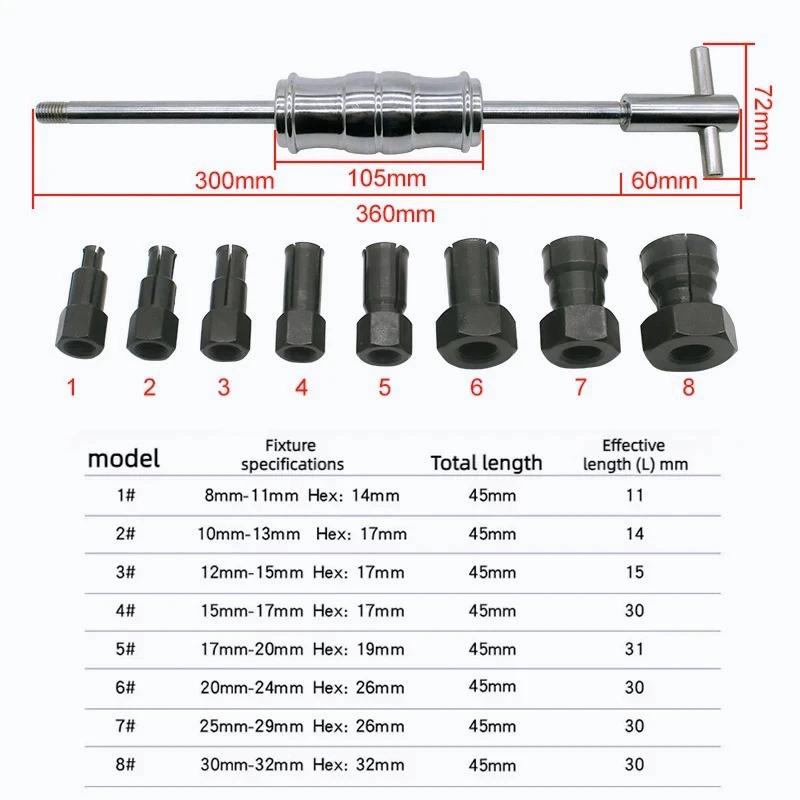 

AC-12PCS Bearings Remover Bearing Extractor Hand Repairing Tool Bearing Remove Tool Bearings Pulling Extractor Car Disassembly T