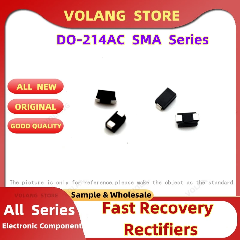 20Pcs SMA DO-214AC Fast Recovery Rectifiers RS1A RS1B RS1D RS1G RS1J RS1K RS1M 1000V RS2A 50V RS2B RS2D RS2G 400V RS2J 600V RS2M