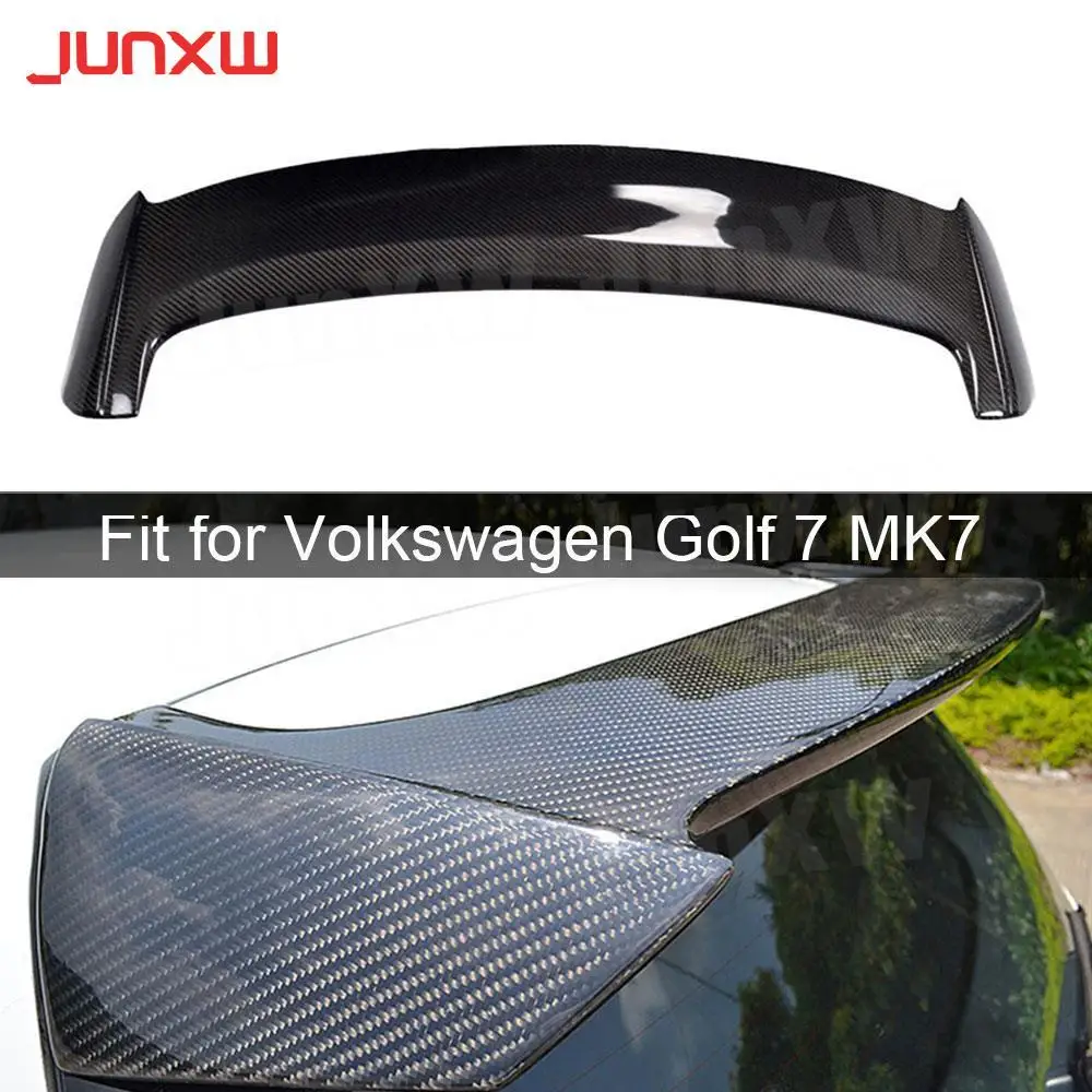 for MK7 Carbon Fiber Car Rear Roof Spoiler Wing Lip for Volkswagen Golf 7 MK7 Standard Rline 2014 2015 2016 2017