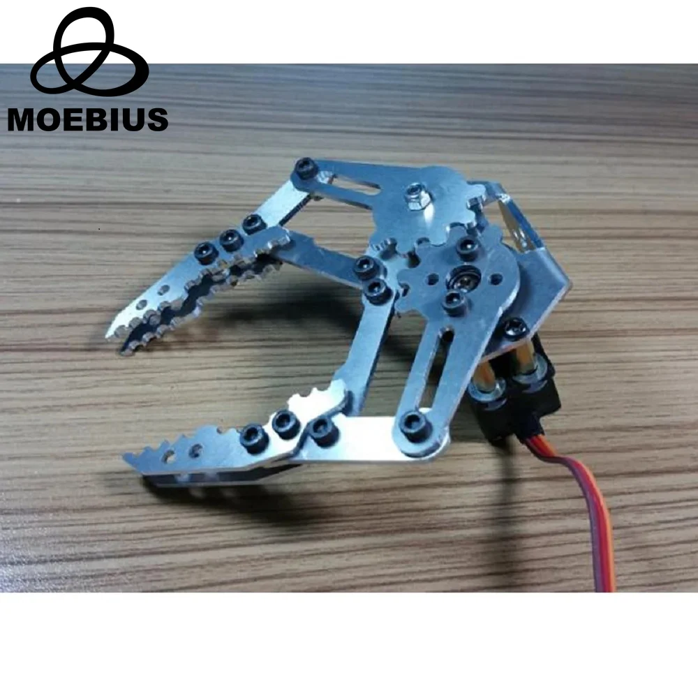 Silver Metal Robotic Arm Gripper Hand Claw Clamp Robot Kit with MG996r Servo for Arduino DIY Project Stem Toy Parts