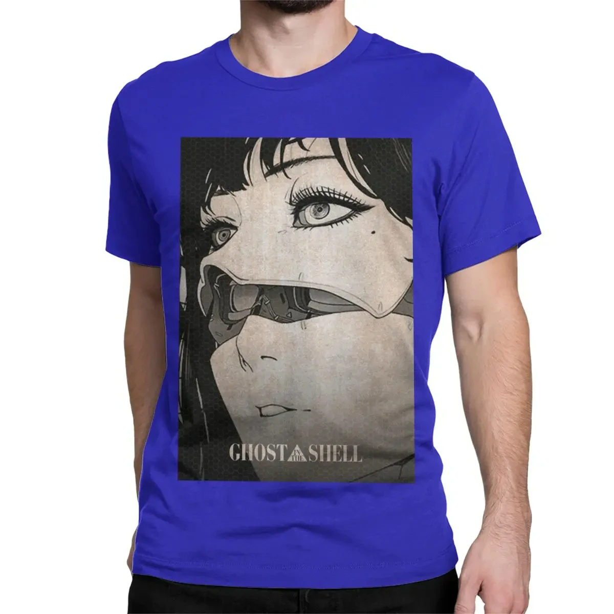 Ghost In The Shell Men Women\'s T Shirt Funny Tee Shirt Short Sleeve Crewneck T-Shirt 100% Cotton Gift Tops harajuku pro choice