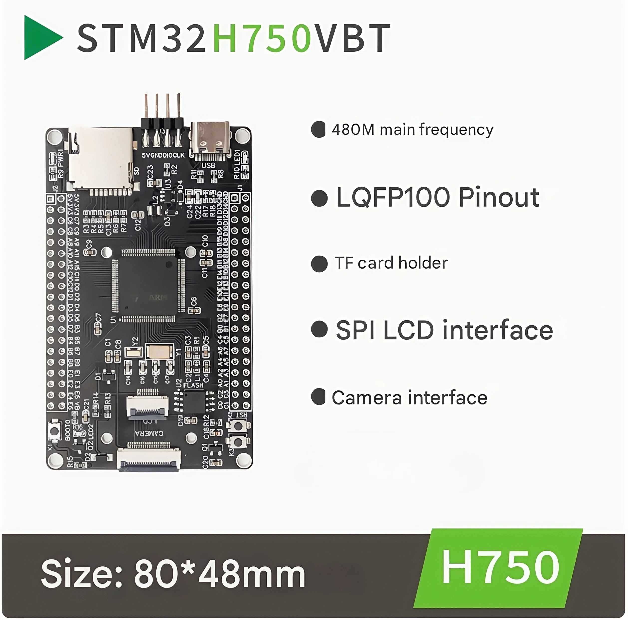DRG STM32H750VBT6 core board Small system board STM32 development board 1.69 screen OV2640 camera OV5640 camera